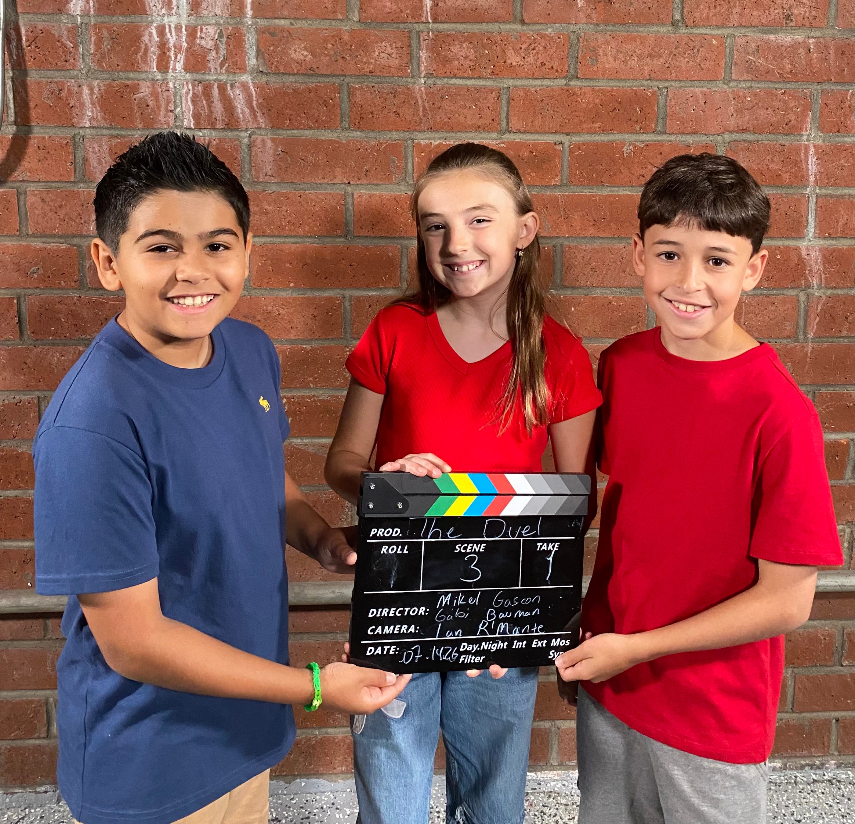 Children acting rehearsal workshop studio